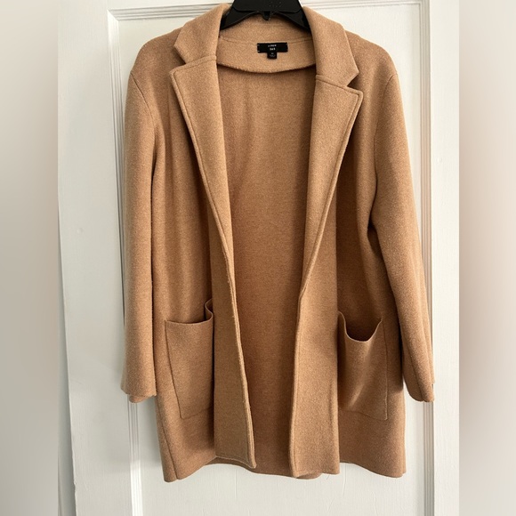 J Crew Sophie open-front sweater-blazer Cardigan Style Camel XL - Picture 3 of 5